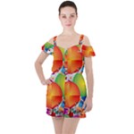 Design Art (design 28) Ruffle Cut Out Chiffon Playsuit