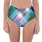 Design Art (design 26) Reversible High-Waist Bikini Bottoms