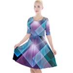 Design Art (design 26) Quarter Sleeve A-Line Dress