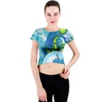 Design Art (design 25) Crew Neck Crop Top