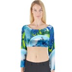 Design Art (design 25) Long Sleeve Crop Top