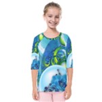 Design Art (design 25) Kids  Quarter Sleeve Raglan Tee