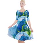 Design Art (design 25) Quarter Sleeve A-Line Dress