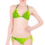 Green Water Drops Classic Bikini Set