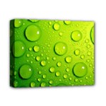 Green Water Drops Deluxe Canvas 14  x 11  (Stretched)