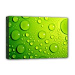 Green Water Drops Deluxe Canvas 18  x 12  (Stretched)