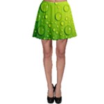 Green Water Drops Skater Skirt