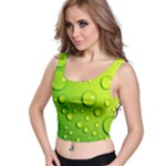 Green Water Drops Crop Top