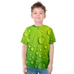 Green Water Drops Kids  Cotton Tee