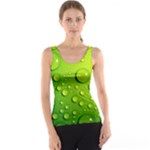 Green Water Drops Tank Top