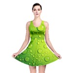 Green Water Drops Reversible Skater Dress