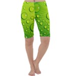 Green Water Drops Cropped Leggings 