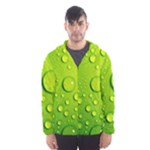 Green Water Drops Men s Hooded Windbreaker