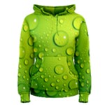 Green Water Drops Women s Pullover Hoodie