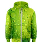 Green Water Drops Men s Zipper Hoodie