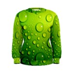 Green Water Drops Women s Sweatshirt