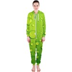 Green Water Drops Hooded Jumpsuit (Ladies)