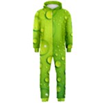 Green Water Drops Hooded Jumpsuit (Men)