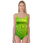 Green Water Drops Camisole Leotard 