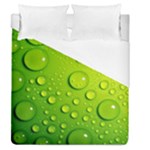 Green Water Drops Duvet Cover (Queen Size)