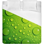 Green Water Drops Duvet Cover (King Size)