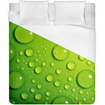 Green Water Drops Duvet Cover (California King Size)