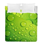 Green Water Drops Duvet Cover Double Side (Full/ Double Size)