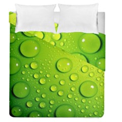 Green Water Drops Duvet Cover Double Side (Queen Size) from ArtsNow.com