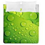 Green Water Drops Duvet Cover Double Side (Queen Size)