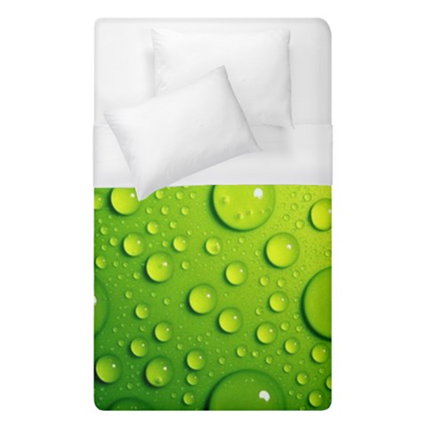 Green Water Drops Duvet Cover (Single Size) from ArtsNow.com