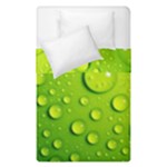 Green Water Drops Duvet Cover Double Side (Single Size)