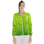 Green Water Drops Women s Windbreaker