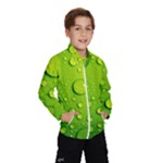 Green Water Drops Kids  Windbreaker