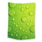 Green Water Drops Medium Tapestry