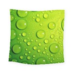 Green Water Drops Square Tapestry (Small)