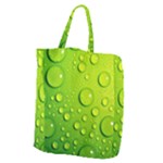 Green Water Drops Giant Grocery Tote