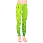 Green Water Drops Kids  Legging