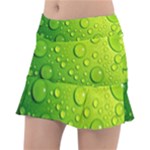 Green Water Drops Tennis Skirt