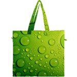 Green Water Drops Canvas Travel Bag