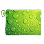 Green Water Drops Canvas Cosmetic Bag (XL)