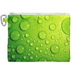 Green Water Drops Canvas Cosmetic Bag (XXL)