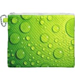 Green Water Drops Canvas Cosmetic Bag (XXXL)