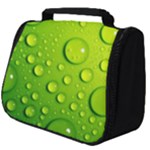 Green Water Drops Full Print Travel Pouch (Big)