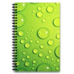 Green Water Drops 5.5  x 8.5  Notebook