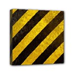 Black And Yellow Caution Mini Canvas 6  x 6  (Stretched)