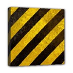 Black And Yellow Caution Mini Canvas 8  x 8  (Stretched)