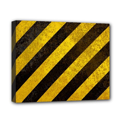 Black And Yellow Caution Canvas 10  x 8  (Stretched) from ArtsNow.com