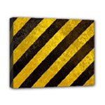 Black And Yellow Caution Canvas 10  x 8  (Stretched)