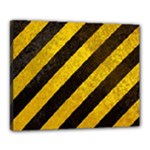 Black And Yellow Caution Canvas 20  x 16  (Stretched)