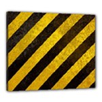 Black And Yellow Caution Canvas 24  x 20  (Stretched)